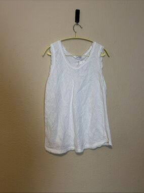 Gigi Moda Cotton linen White tank One Size NWT